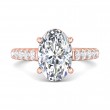 FlyerFit® 18K Pink Gold Micropave Engagement Ring