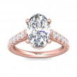 FlyerFit® 18K Pink Gold Micropave Engagement Ring