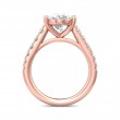 FlyerFit® 18K Pink Gold Micropave Engagement Ring