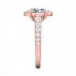 FlyerFit® 18K Pink Gold Micropave Engagement Ring