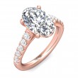 FlyerFit® 18K Pink Gold Micropave Engagement Ring
