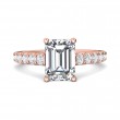 FlyerFit® 14K Pink Gold Micropave Engagement Ring