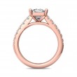 FlyerFit® 14K Pink Gold Micropave Engagement Ring