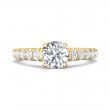 FlyerFit® 14K Yellow Gold Micropave Engagement Ring