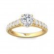 FlyerFit® 14K Yellow Gold Micropave Engagement Ring