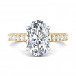 FlyerFit® 14K Yellow and 14K White Gold Micropave Engagement Ring