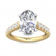 FlyerFit® 14K Yellow and 14K White Gold Micropave Engagement Ring