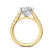 FlyerFit® 14K Yellow and 14K White Gold Micropave Engagement Ring
