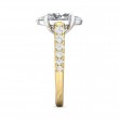 FlyerFit® 14K Yellow and 14K White Gold Micropave Engagement Ring