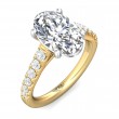FlyerFit® 14K Yellow and 14K White Gold Micropave Engagement Ring