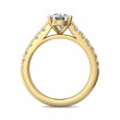 FlyerFit® 18K Yellow Gold Micropave Engagement Ring