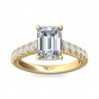 FlyerFit® 18K Yellow Gold Micropave Engagement Ring