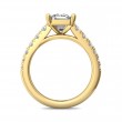 FlyerFit® 18K Yellow Gold Micropave Engagement Ring