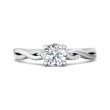 FlyerFit® 18K White Gold Split Shank Engagement Ring
