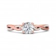 FlyerFit® 14K Pink Gold Split Shank Engagement Ring