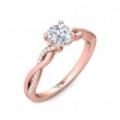 FlyerFit® 14K Pink Gold Split Shank Engagement Ring
