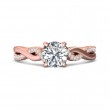 FlyerFit® 14K Pink Gold Split Shank Engagement Ring