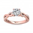 FlyerFit® 14K Pink Gold Split Shank Engagement Ring