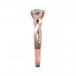 FlyerFit® 14K Pink Gold Split Shank Engagement Ring