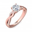 FlyerFit® 14K Pink Gold Split Shank Engagement Ring