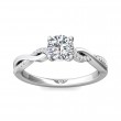 FlyerFit® 14K White Gold Split Shank Engagement Ring