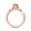 FlyerFit® 18K Pink Gold Split Shank Engagement Ring