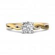 FlyerFit® 14K Yellow and 14K White Gold Split Shank Engagement Ring