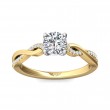 FlyerFit® 14K Yellow and 14K White Gold Split Shank Engagement Ring