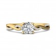 FlyerFit® 14K Yellow Gold Split Shank Engagement Ring