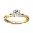 FlyerFit® 14K Yellow Gold Split Shank Engagement Ring