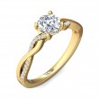 FlyerFit® 14K Yellow Gold Split Shank Engagement Ring