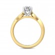 FlyerFit® 18K Yellow Gold Shank And White Gold Top Split Shank Engagement Ring