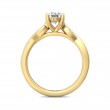 FlyerFit® 18K Yellow Gold Split Shank Engagement Ring