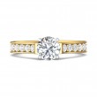 FlyerFit® 14K Yellow and 14K White Gold Micropave Engagement Ring