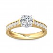 FlyerFit® 14K Yellow and 14K White Gold Micropave Engagement Ring