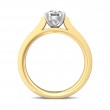 FlyerFit® 14K Yellow and 14K White Gold Micropave Engagement Ring