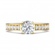 FlyerFit® 18K Yellow Gold Micropave Engagement Ring