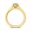 FlyerFit® 18K Yellow Gold Micropave Engagement Ring