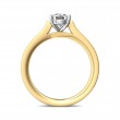 FlyerFit® 14K Yellow and 14K White Gold Micropave Engagement Ring