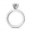 FlyerFit® 14K White Gold Micropave Engagement Ring