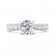 FlyerFit® Platinum Micropave Engagement Ring