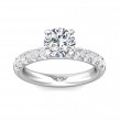 FlyerFit® Platinum Micropave Engagement Ring