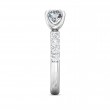 FlyerFit® Platinum Micropave Engagement Ring