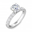 FlyerFit® Platinum Micropave Engagement Ring