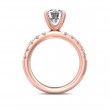 FlyerFit® 14K Pink Gold Micropave Engagement Ring