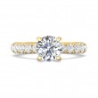 FlyerFit® 18K Yellow Gold Micropave Engagement Ring