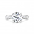 FlyerFit® 14K White Gold Micropave Engagement Ring