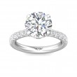 FlyerFit® 14K White Gold Micropave Engagement Ring