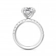 FlyerFit® 14K White Gold Micropave Engagement Ring