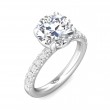 FlyerFit® 14K White Gold Micropave Engagement Ring